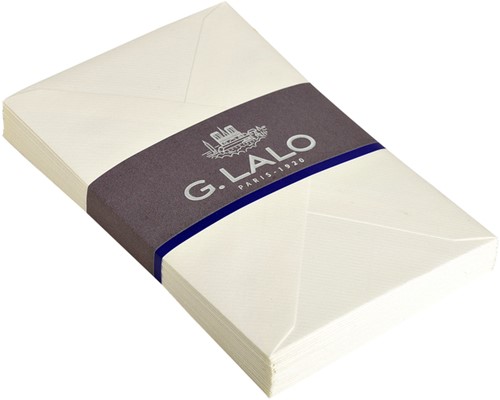 Enveloppe G.Lalo C6 114x162mm gommée vergée blanc 25 pièces