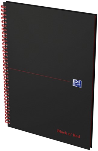 Cahier de notes Oxford Black n’ Red A4 ligné 140 pages 80g