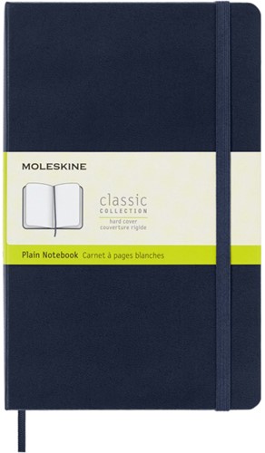 Carnet de notes Moleskine L 130x210mm uni rigide bleu saphir