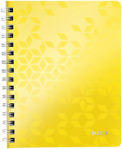 Cahier de notes Leitz WOW A5 ligné spirale PP jaune