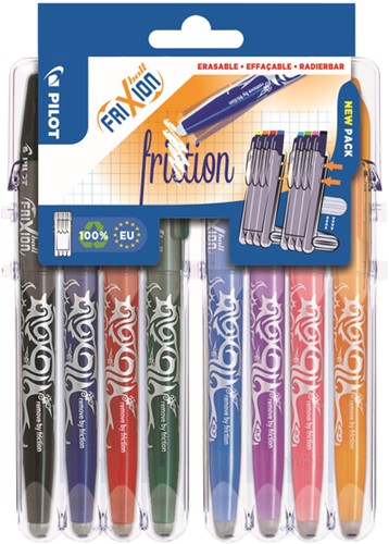 Roller PILOT FriXion Set2Go Medium assorti 8 pièces