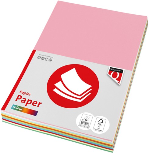 Papier copieur Quantore Colour A4 80g 10couleurs x 25fls 250 feuilles