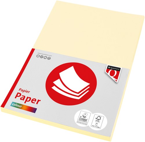 Papier copieur Quantore Colour A4 160g ivoire 50 feuilles