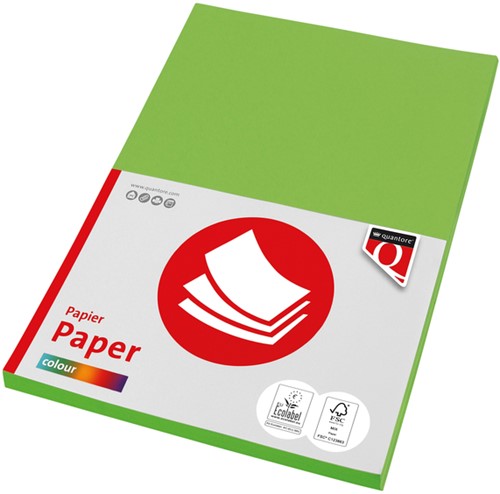 Papier copieur Quantore Colour A4 160g vert vif 50 feuilles