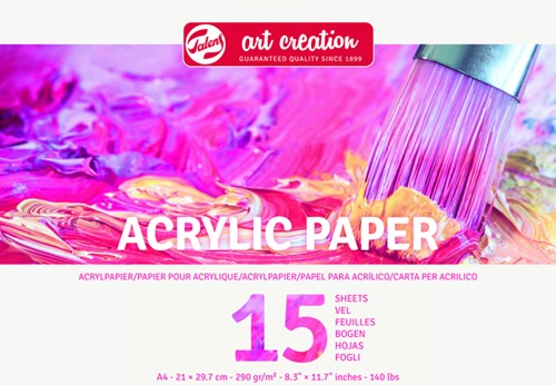 Papier peinture acrylique Talens Art Creation A4 15 feuilles 290g