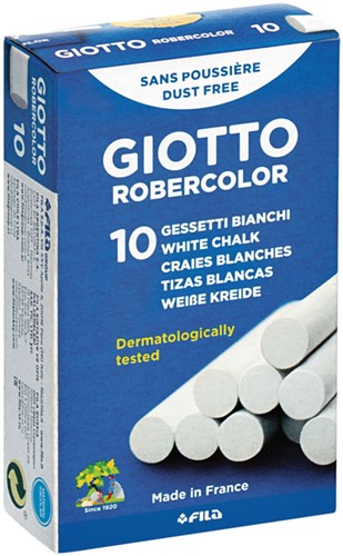 Craie tableau noir Giotto Blanche boîte de 10 pièces