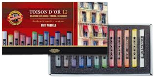 Pastel Koh-I-Noor Toison 8512 ogive 12 pièces assorti