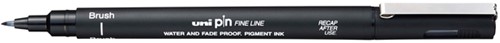 Fineliner Uni-ball Pin Brush Fin noir