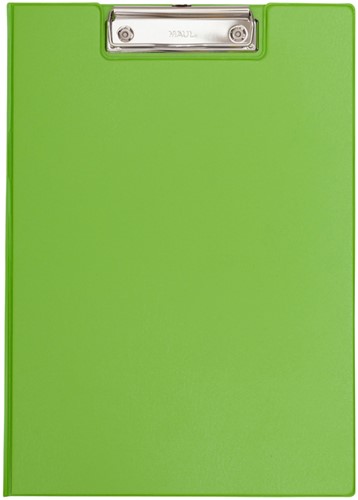 Porte-bloc à rabat Maul A4 portrait avec boucle-stylo PVC néon vert