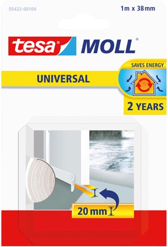 Ruban de calfeutrage  tesamoll® Universal porte 1mx38mm blanc