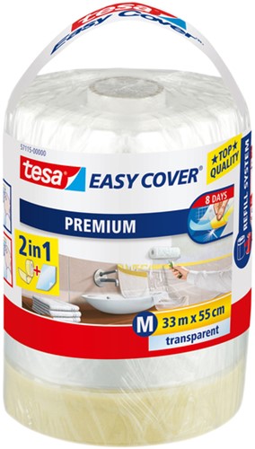 Afdekfolie tesa Easy Cover® Premium Film inclusief tape navulling 33mx55cm