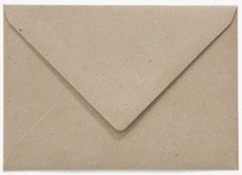 Enveloppe Papicolor EA5 156x220mm kraft recyclé gris paquet 6 pièces