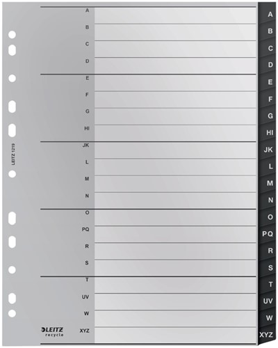 Intercalaires Leitz Recycle A4 11 trous A-Z Extra Large PP