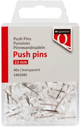 Epingle Push pins Quantore transparent 40 pièces