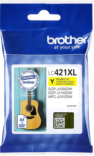 Inktcartridge Brother LC-421XLY geel