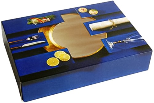 Boîte repas IEZZY 35,7x24,7x8cm bleu 10 pièces