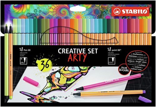 Creative set STABILO 8868/36 Arty assorti etui à 36 stuks