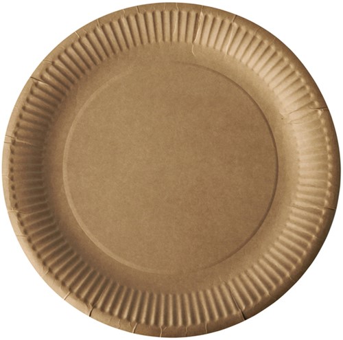 Assiette Papstar 230mm carton brun 50 pièces