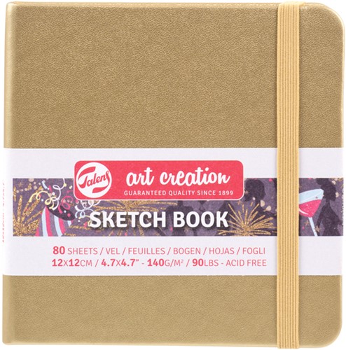 Carnet de croquis Talens Art Creation 12x12cm 140g 80 feuilles jaune d'or