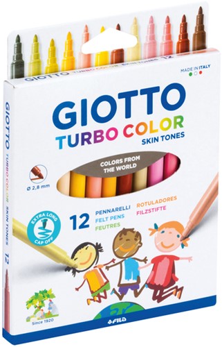 Feutre Giotto Turbo Color Skin Tones 12 pièces