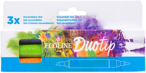 Ecoline Duotip marker secundair set 3 kleuren