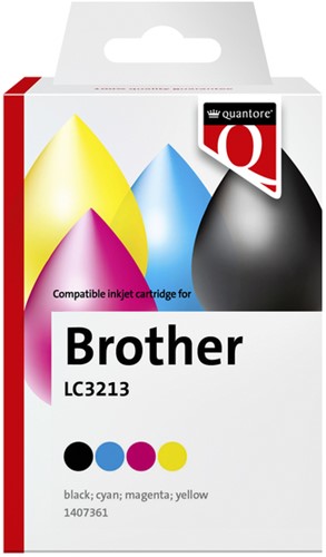 Cartouche d'encre Quantore alternative pour Brother LC3213 noir + 3 couleurs