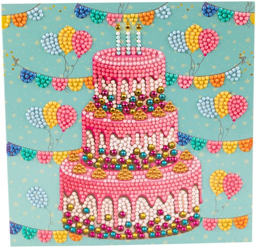 Diamondpainting Crystal Art Carte Cake 18x18cm