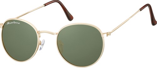 Lunettes de soleil Montana or mat verre G15 vert