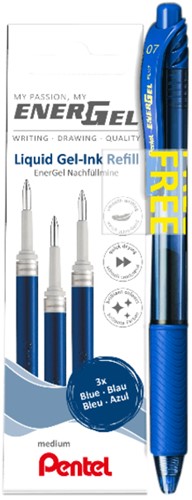 Recharge stylo gel Pentel Energel LR7 bleu