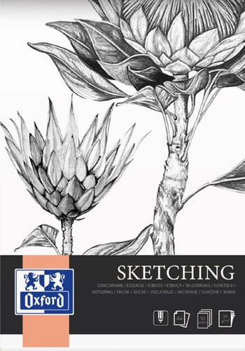 Bloc à dessin Oxford Sketching A4 50 feuilles 120g