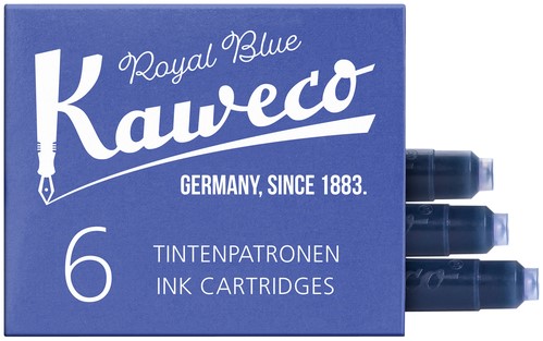 Cartouche d'encre Kaweco bleu roi boîte 6 pièces