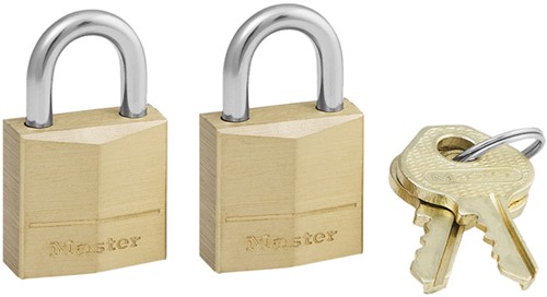 Cadenas Master Lock 2 verrouillage égal laiton 20mm 2 pièces