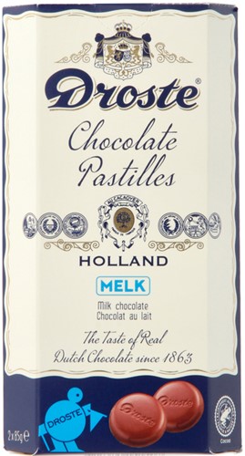 Chocolat Droste pack duo pastilles lait 170g