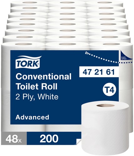 Toiletpapier Tork T4 Advanced 2-laags 200 vel wit 472161