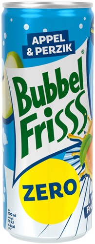 Boisson fruitée DubbelFriss pomme pêche Zero canette 250ml