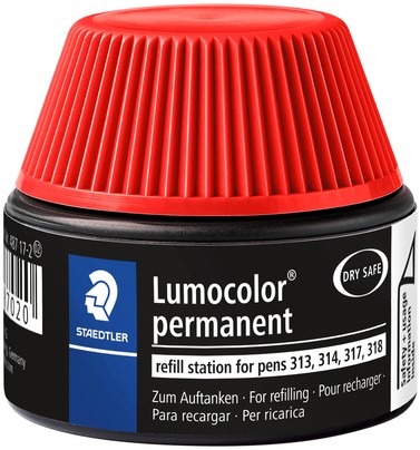 Station de recharge feutre STAEDTLER lumocolor permanent 15ml rouge