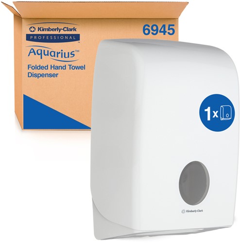 Handdoekdispenser Kimberly Clark Aquarius i-vouw wit 6945