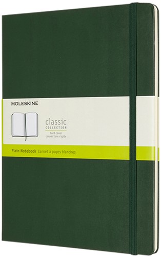 Carnet Moleskine XL 190x250mm uni couverture rigide vert myrte