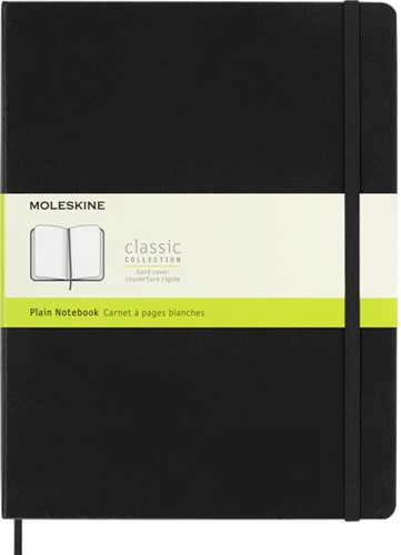 Notitieboek Moleskine XL 190x250mm blanco hard cover zwart