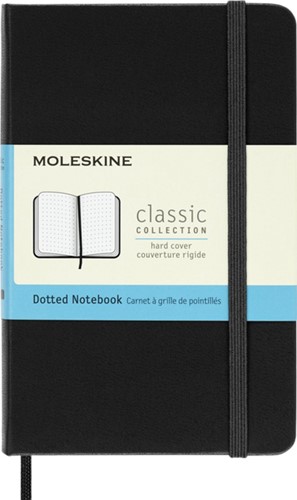 Carnet Moleskine Pocket 90x140mm pointillé couverture rigide noir