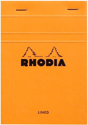 Bloc Rhodia A6 ligné 80 feuilles 80g orange