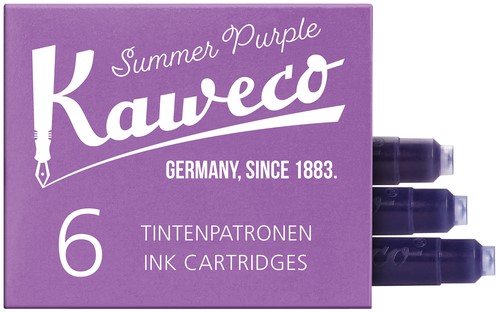 Cartouche d'encre Kaweco aubergine boîte 6 pièces