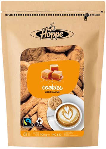 Biscuits Hoppe Cookies Fairtrade caramel sel de mer env. 125 pièces