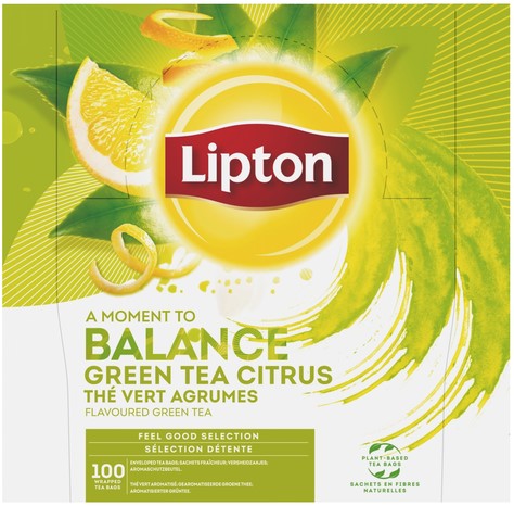 Thé Lipton Balance Green Tea Citrus 100x 1,5g