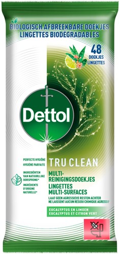 Lingettes multi-surfaces Dettol TC Eucalyptus & Citron 48 pièces