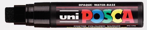 Marqueur peinture Posca PC17K Extra Large rectangulaire noir