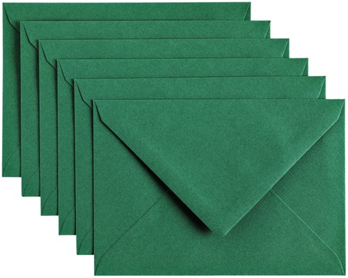 Enveloppe Papicolor C6 114x162mm vert sapin paquet 6 pièces