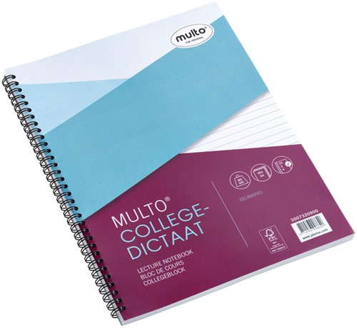 Bloc de cours Multo A4 ligné 23 perf 160 pages 80g blanc