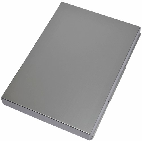 Porte-bloc avec coffret MAULassist A4 ouverture latérale aluminium