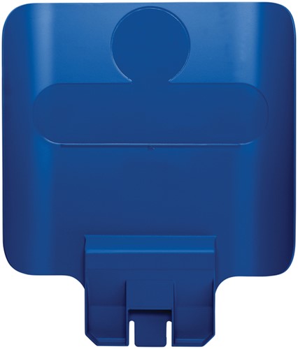 Panneau de communication Rubbermaid pour station de recyclage Slim Jim bleu